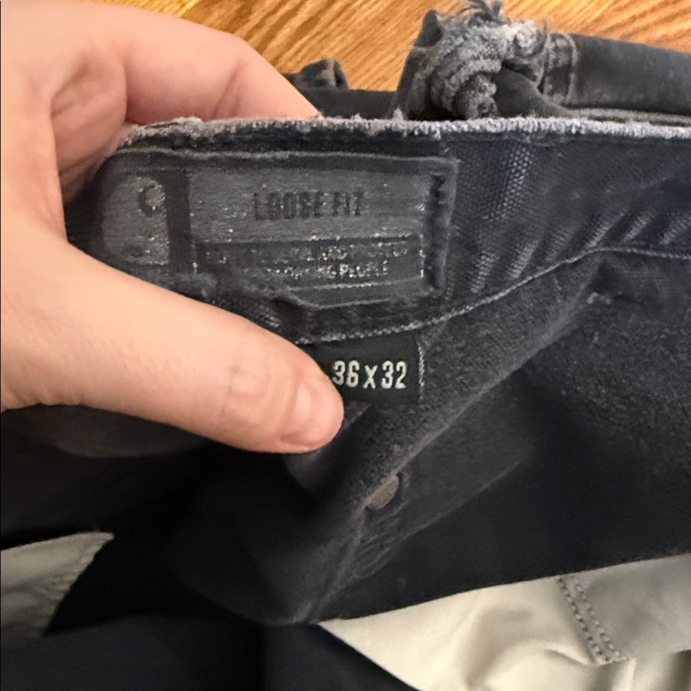 Mens Carhartt B01-BLK Logger Loose Fit Denim Jeans 36x32 Made in USA - Picture 4 of 5